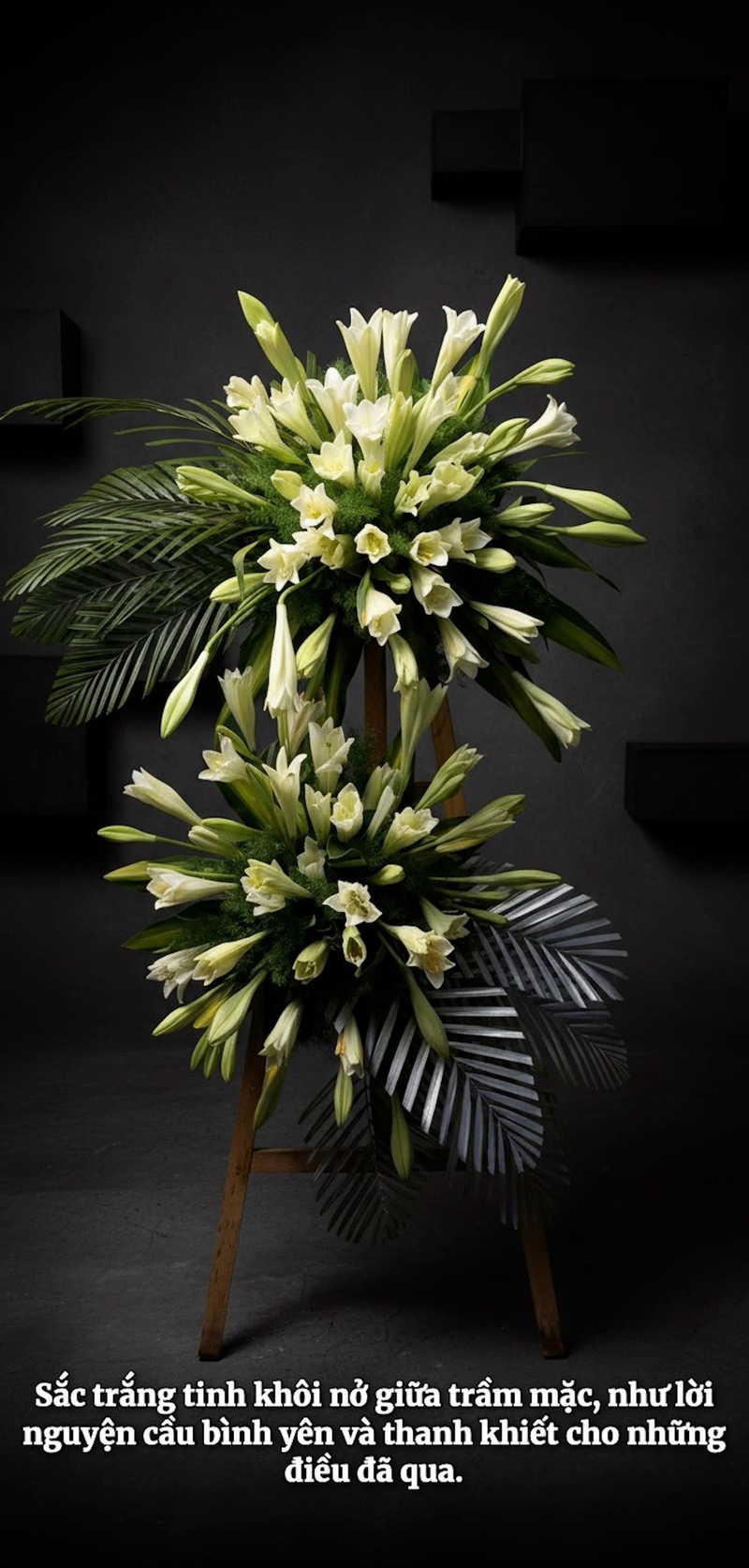 Kệ Hoa Viếng 2 Tầng Hiện Đại